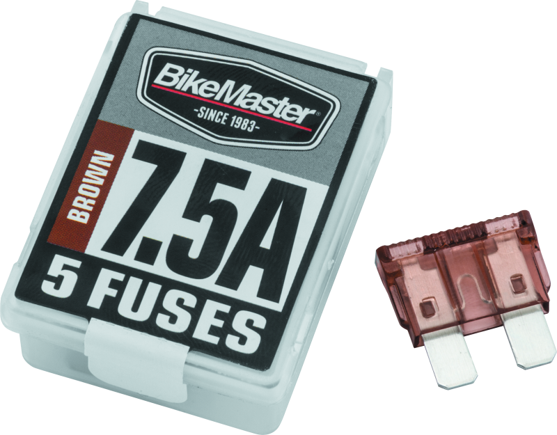 BikeMaster fuse pack with fuses on a white background