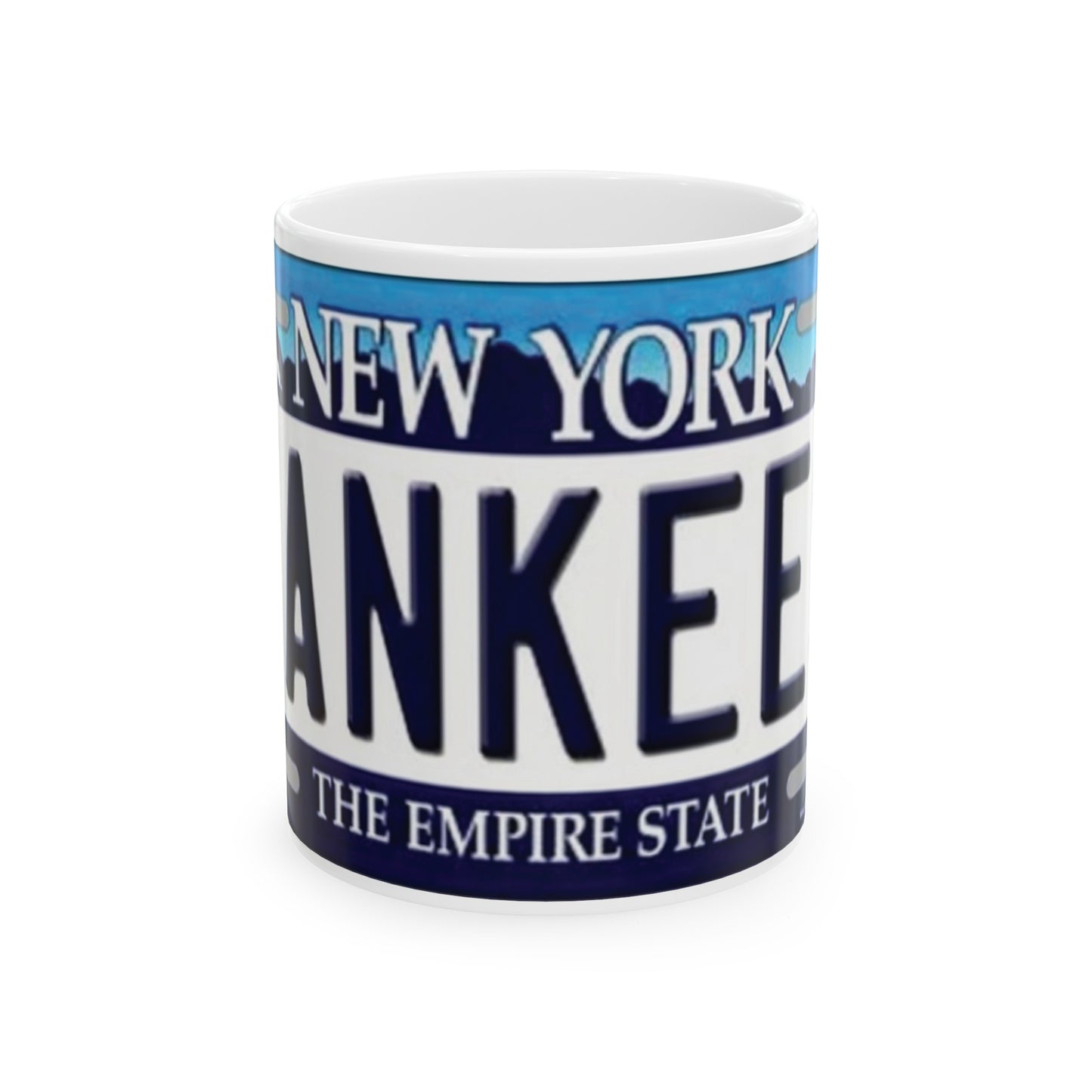 Yankees License Plate Style Ceramic Mug, (11oz, 15oz)