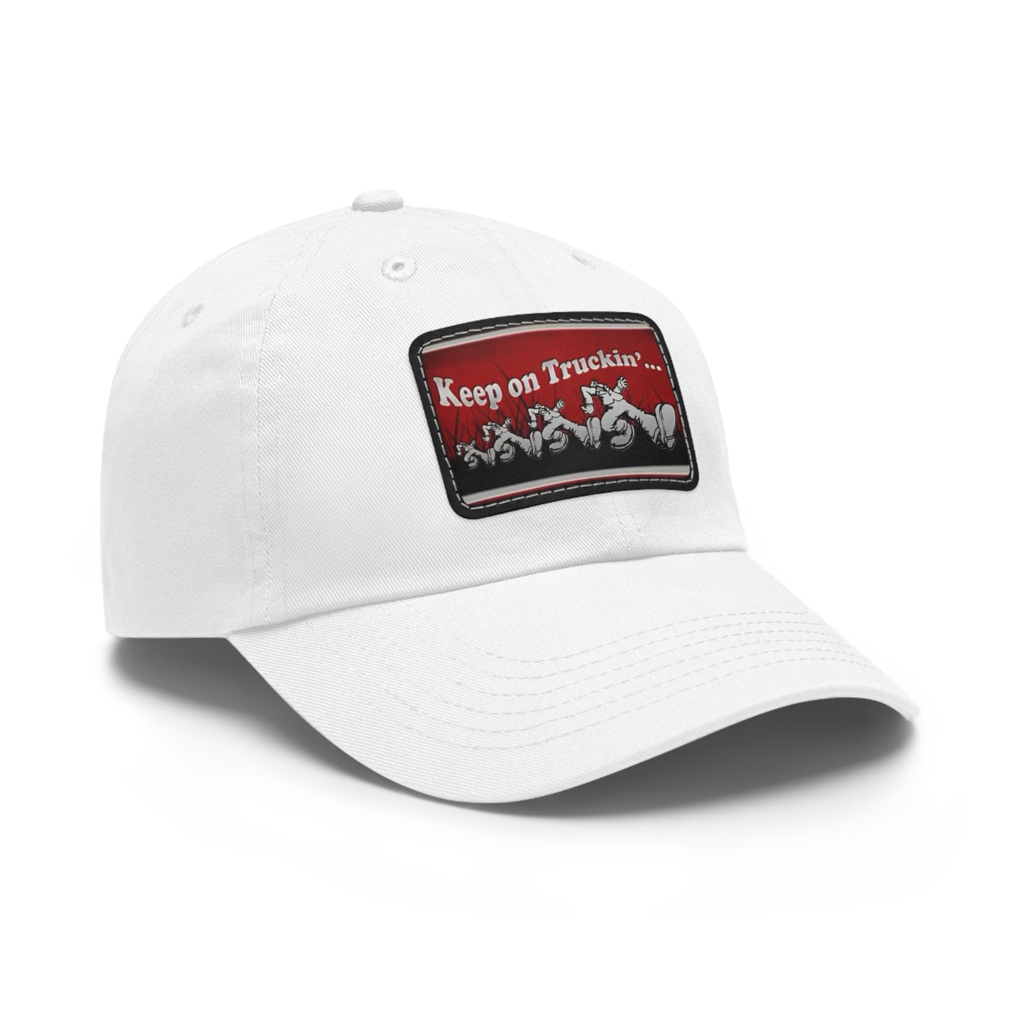 Keep On Trucking Hat with Leather Patch (Rectangle)