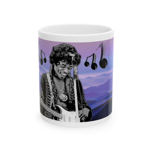 Jimi Hendrix Purple Landscape Ceramic Mug