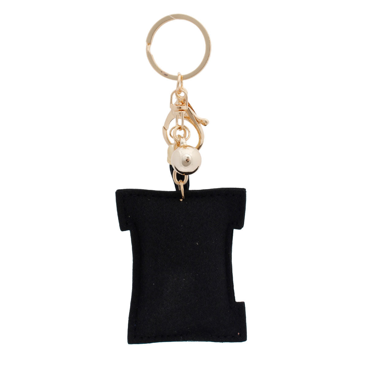 N Black Keychain Bag Charm