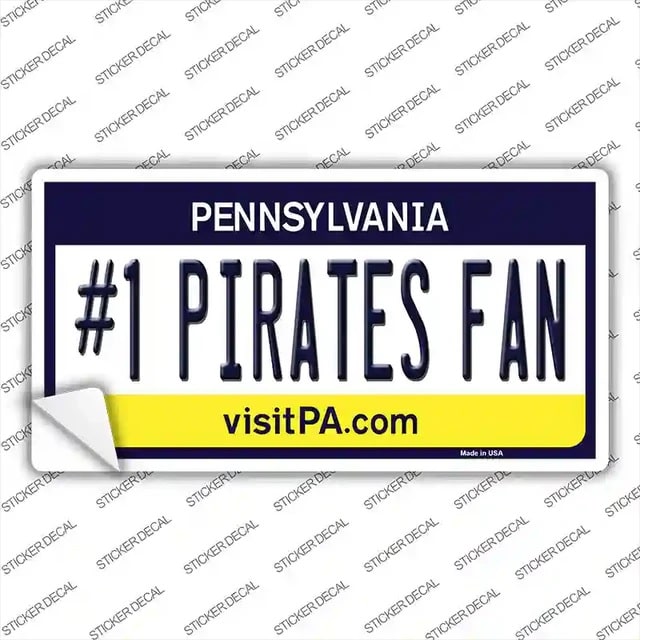 #1 Pirates Fan Bumper Sticker