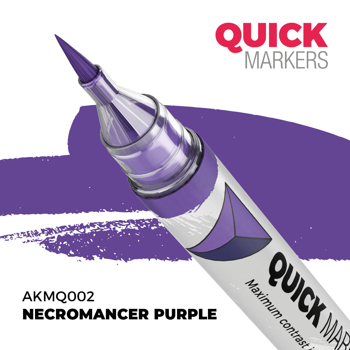 Quick Markers Necromancer Purple marker with a purple color swatch on a white background