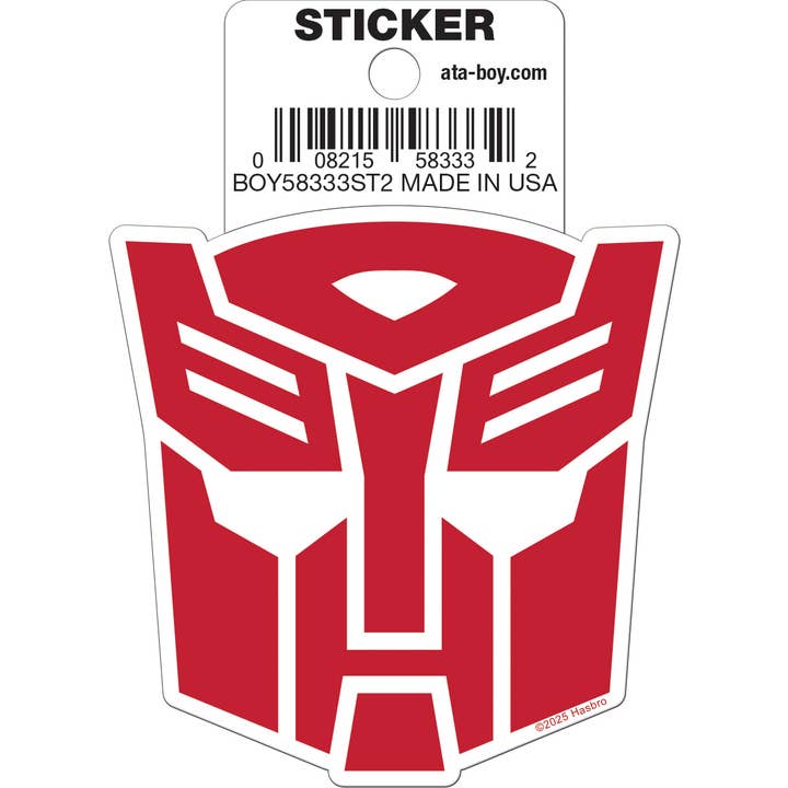 Ata-Boy Stickers: Die Cut Vinyl Sticker - 3" - Transformers - Autobot Logo