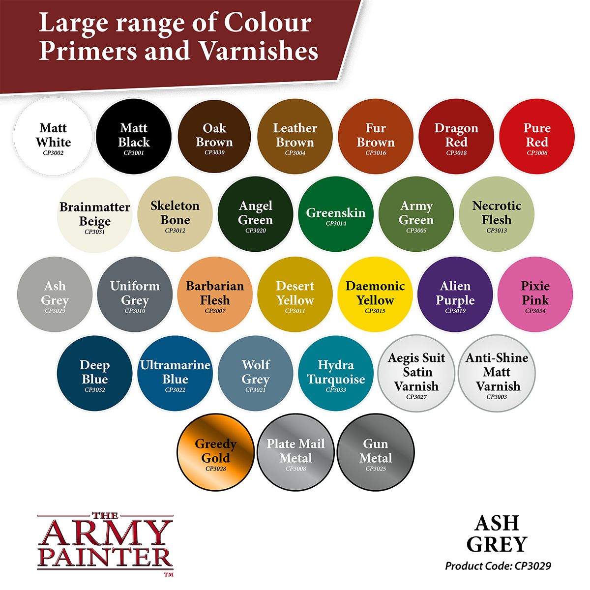 Army Painter Colour Primer: Ash Grey