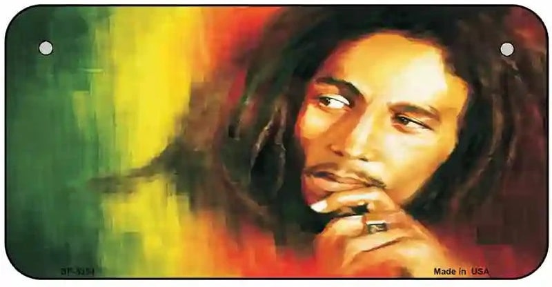 Bob Marley Jamaica Colors Bicycle License Plate