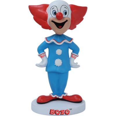 Bozo the Clown figurine on a white background