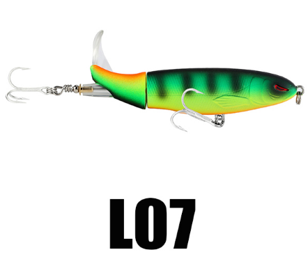 Colorful fishing lure with a white background and 'L07' text.