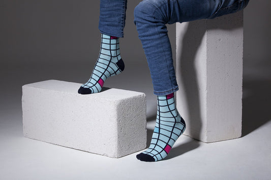 Men's Fashionable Blocks Socks 5 Pack