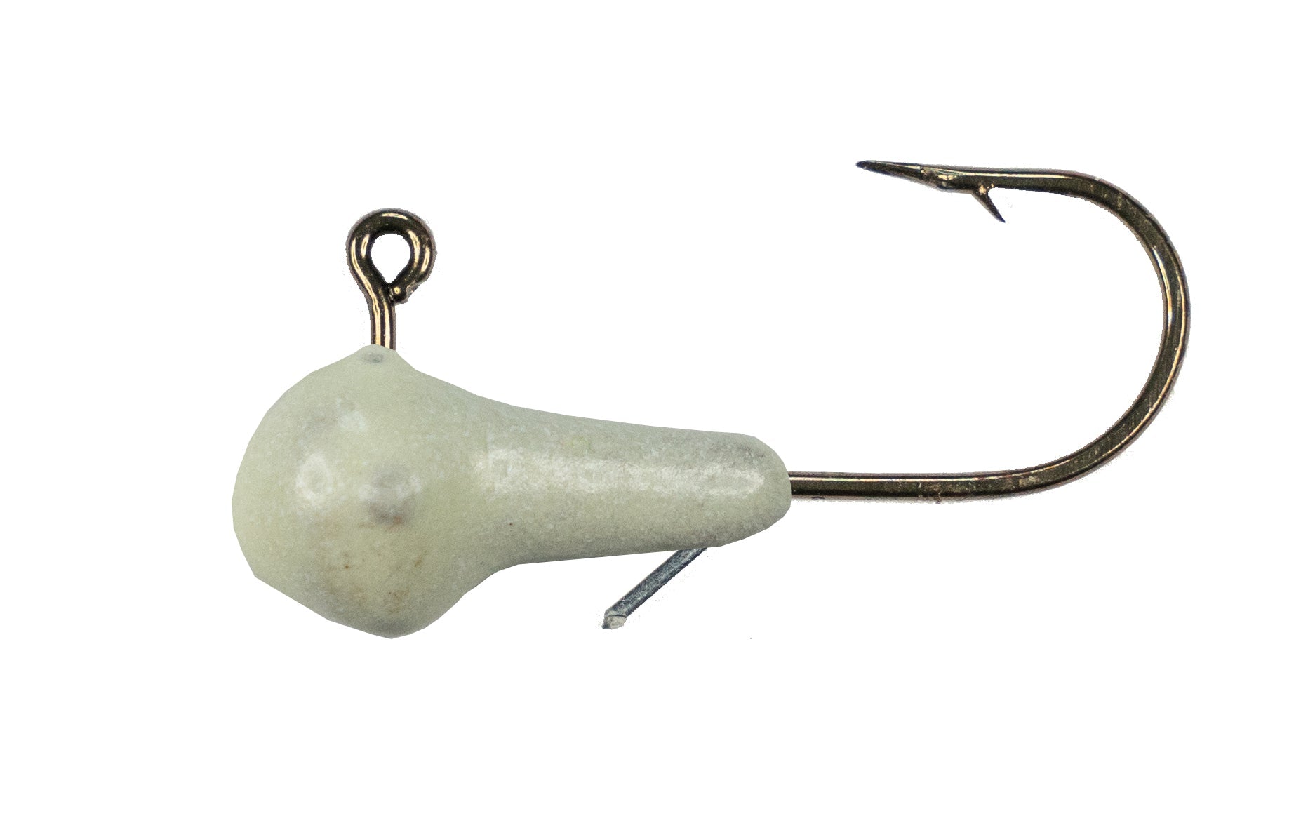Fishing lure with a hook on a white background