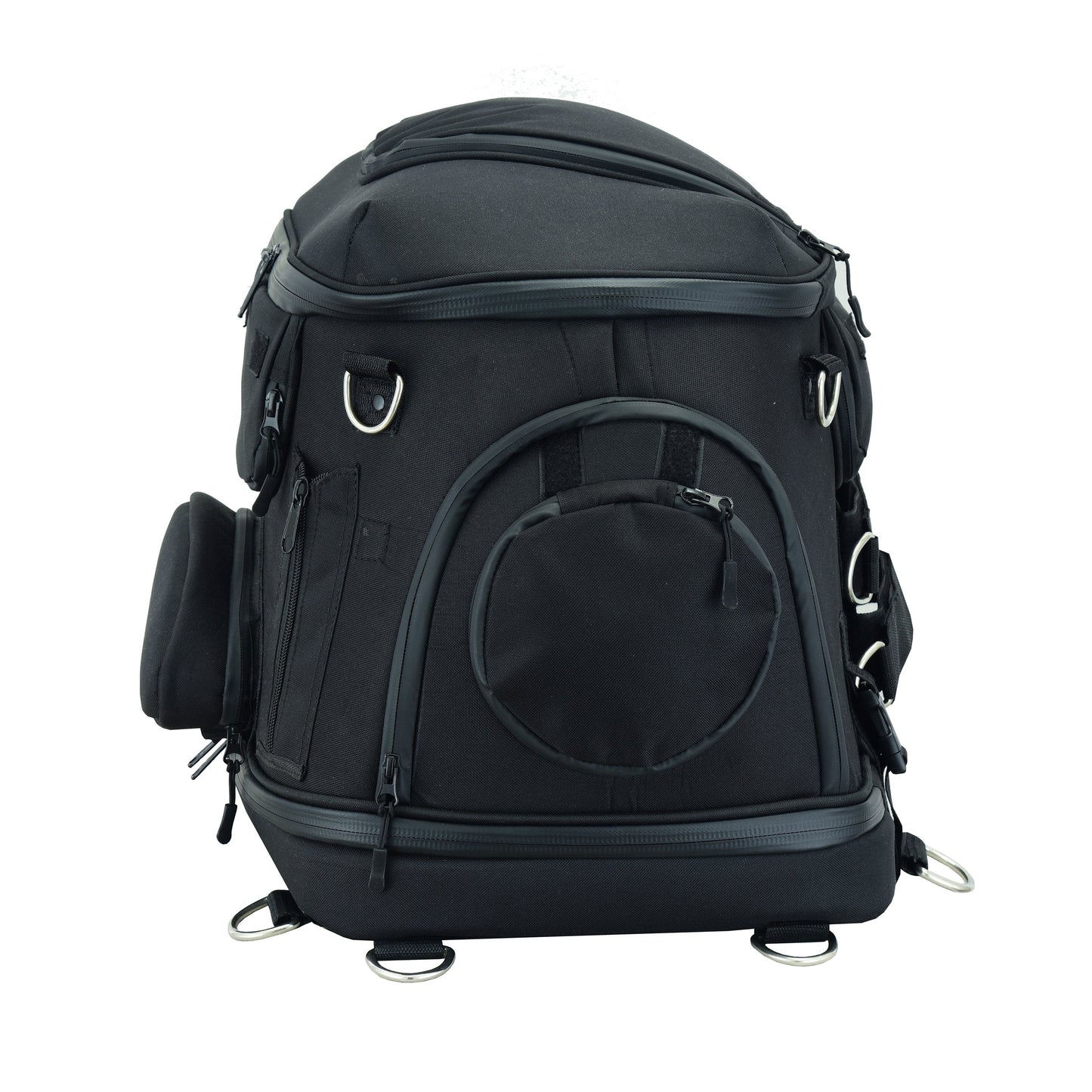 DS Daniel Smart Black Heavy Duty Textile Motorcycle Pet Carrier Si