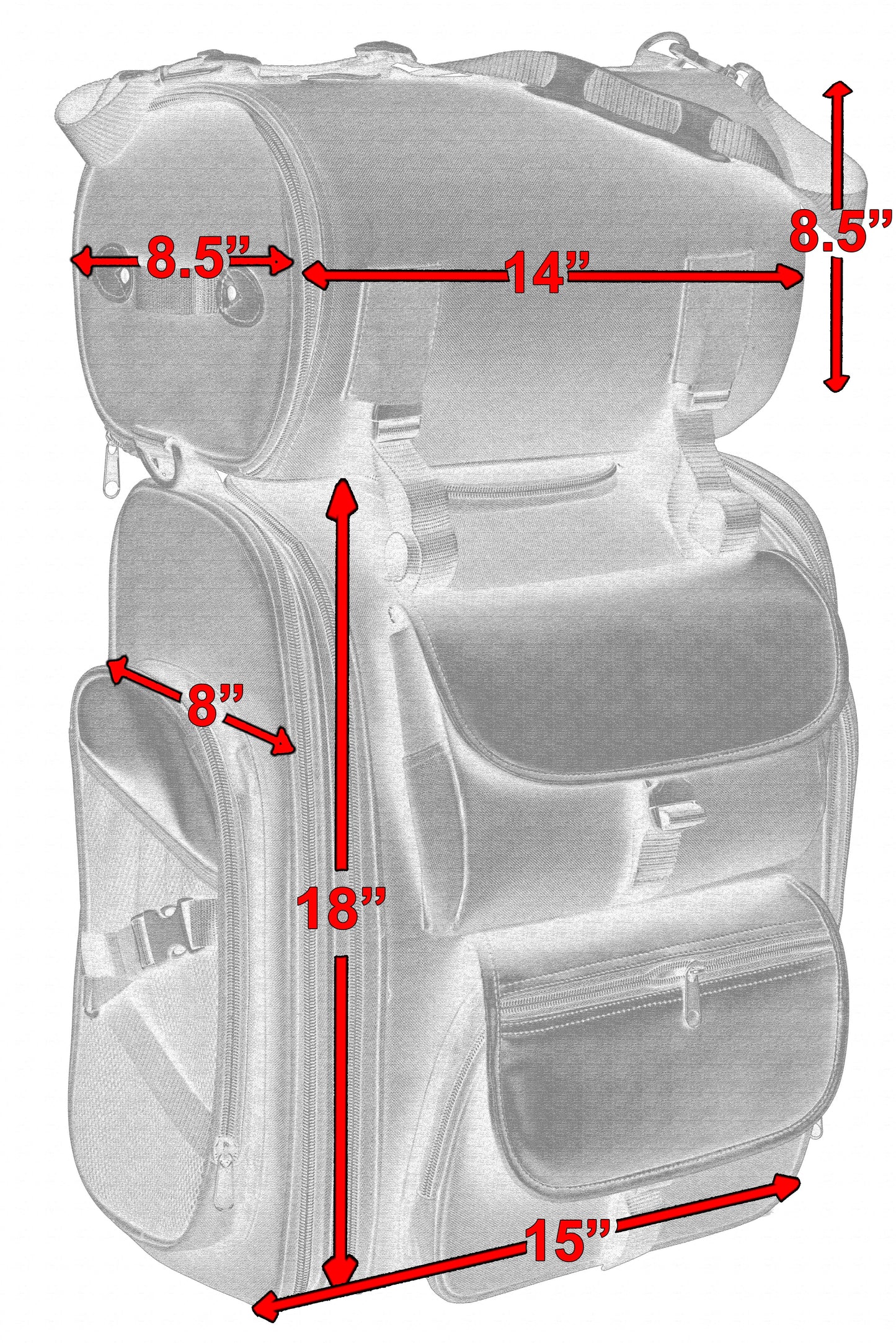 DS Updated Touring Sissy Bar Bag