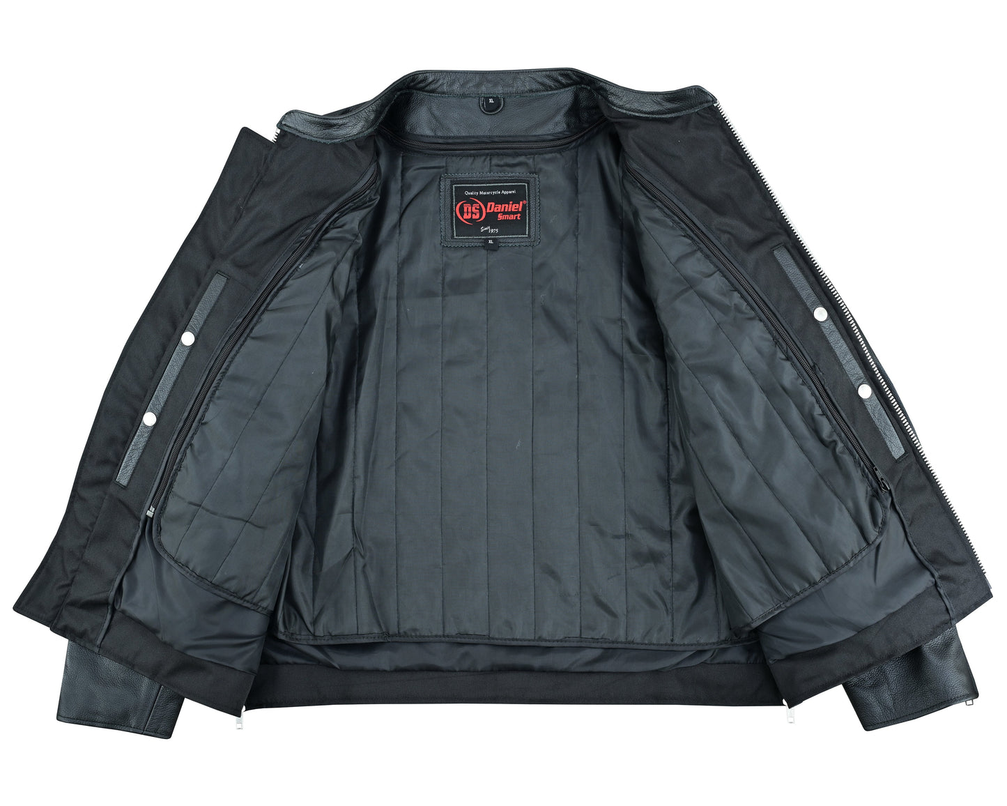 DS Men’s Classic Black Scooter Leather Jacket