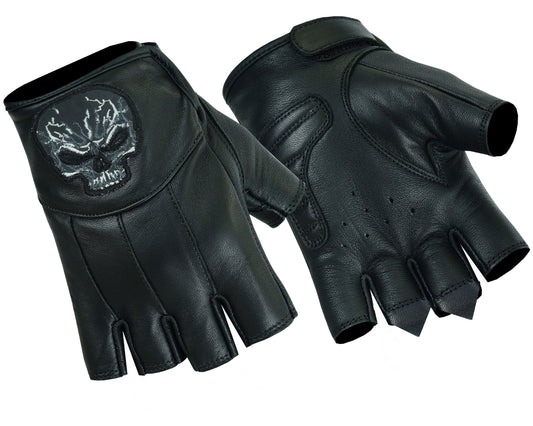 DS Reflective Skull Fingerless Glove