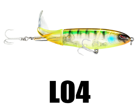 Fishing lure with a hook on a white background, labeled 'LO4'.