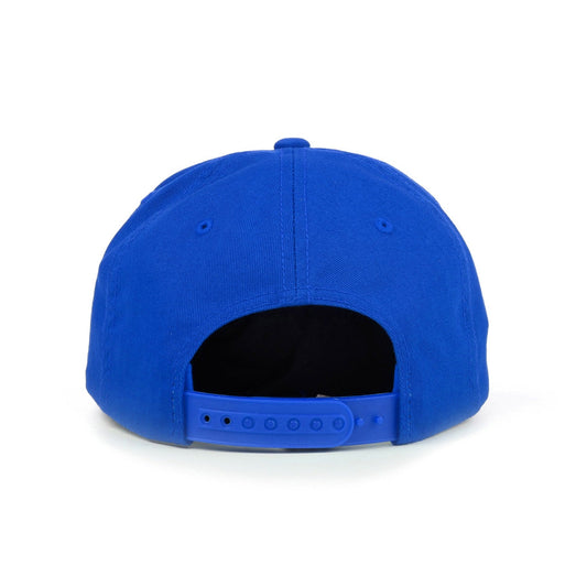 Blue cap back view on a white background