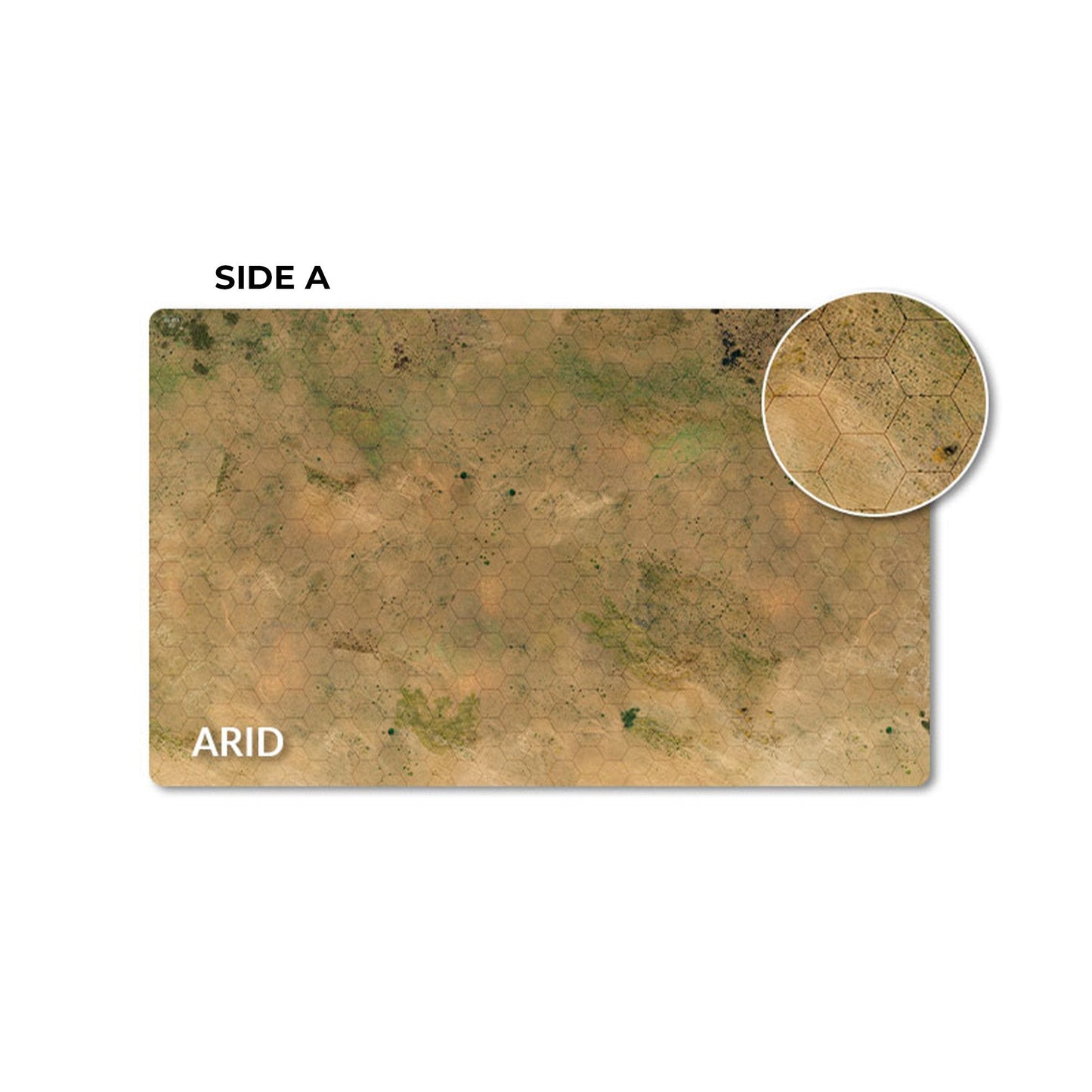 Textured mat labeled 'SIDE A ARID' with a close-up inset showing detailed texture.