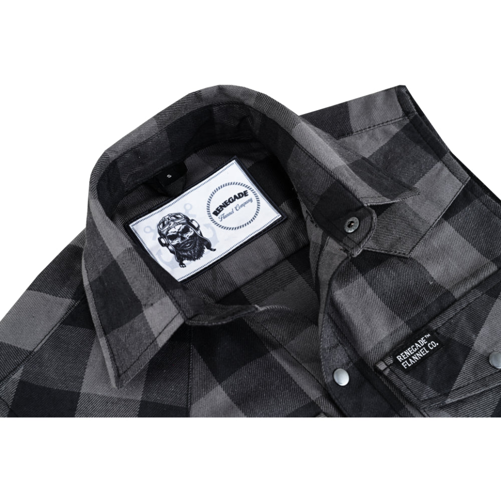 Gray Champ Men's Gray Black Sleeveless Flannel