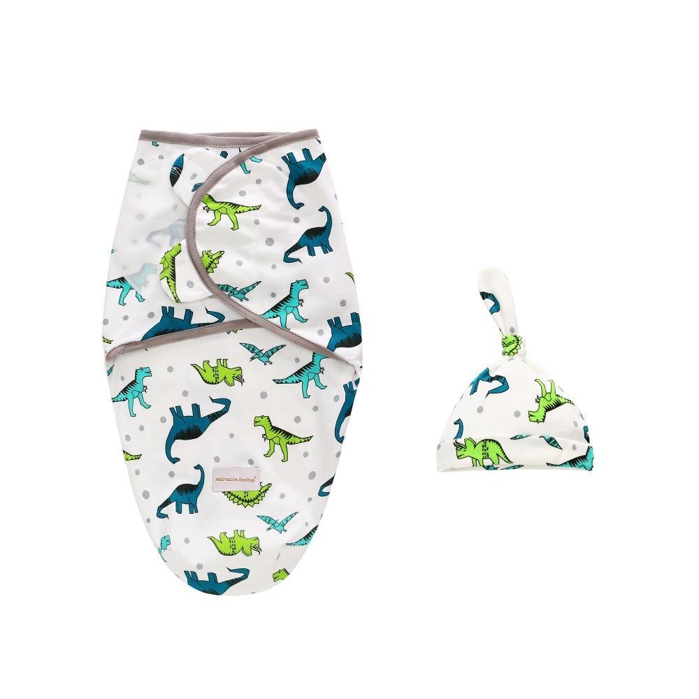 Baby Swaddle Blanket With Cap For Newborn Wrap Cotton Swaddling Bag Baby Envelope Sleep sack  Blanket .