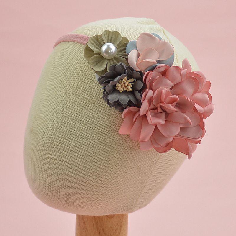 Luxury Modern Handmade Headwear Cute Baby Girls Headbands Accessories Flower Band for Newborns Toddler Infants Fashion Bow for Girls