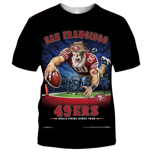 Oversized Sport Black Football Teams Unisex T Shirts