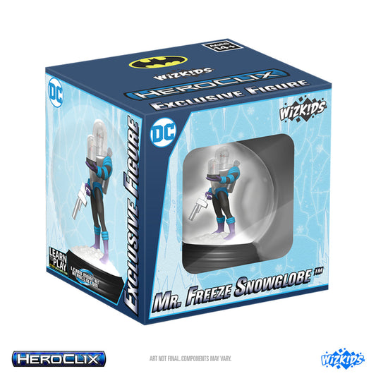 Wizkids Heroclix Mr. Freeze snowglobe packaging with character figure inside