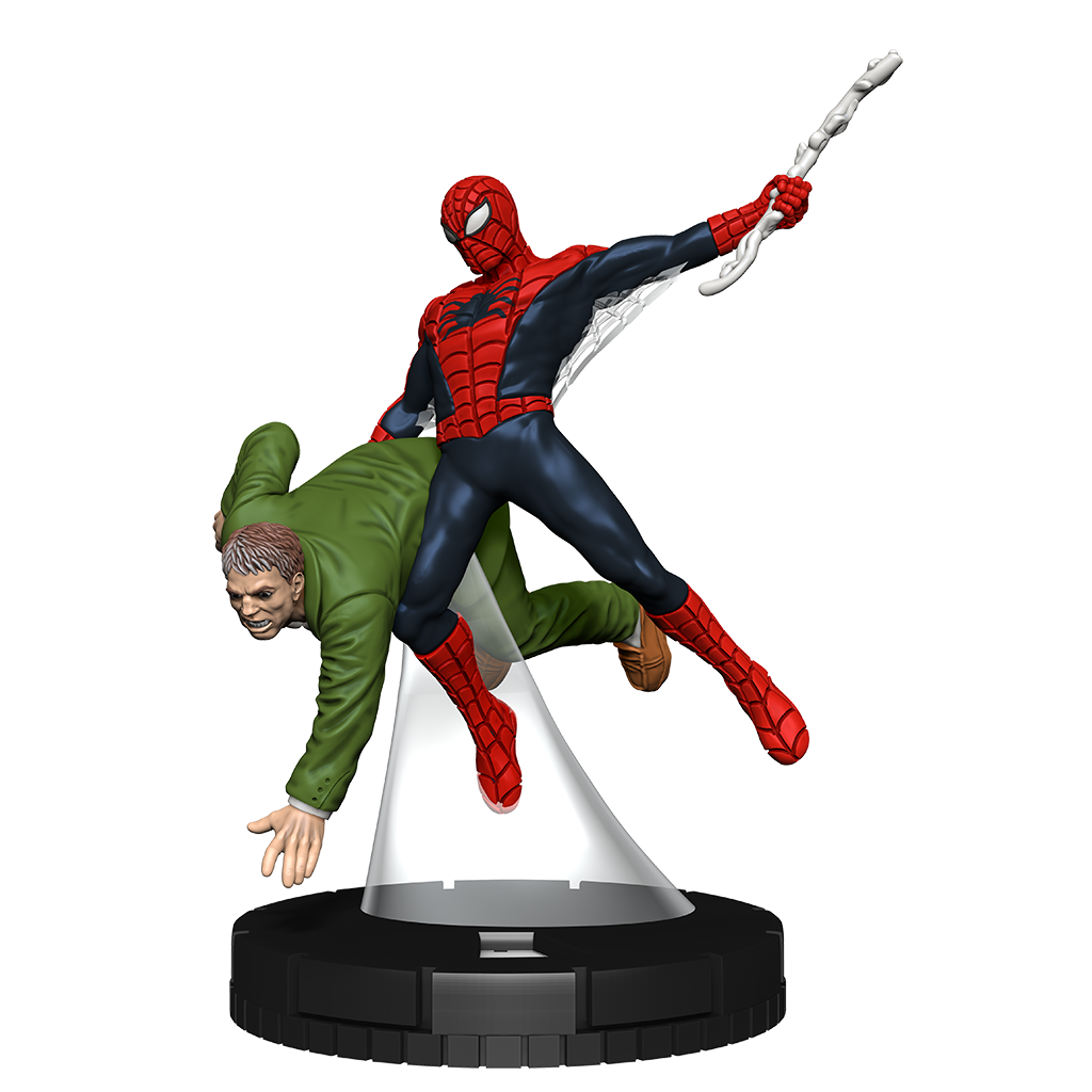 Spider-Man action figure in a dynamic pose with a white background