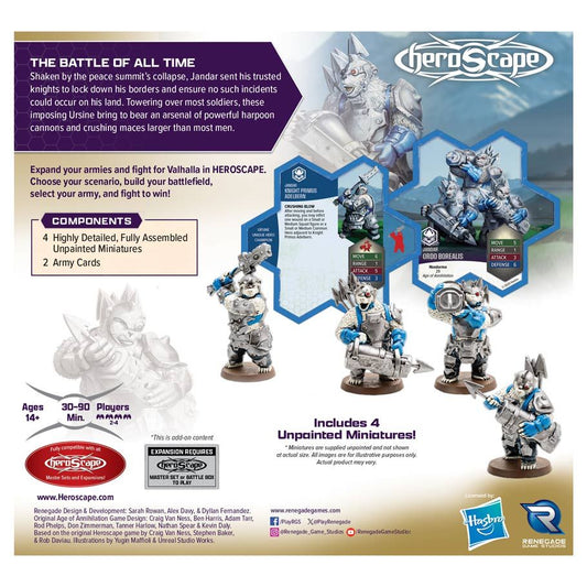 Heroscape: Rising Tide - Knight Primus Adelbern and Ordo Borealis Army Expansion