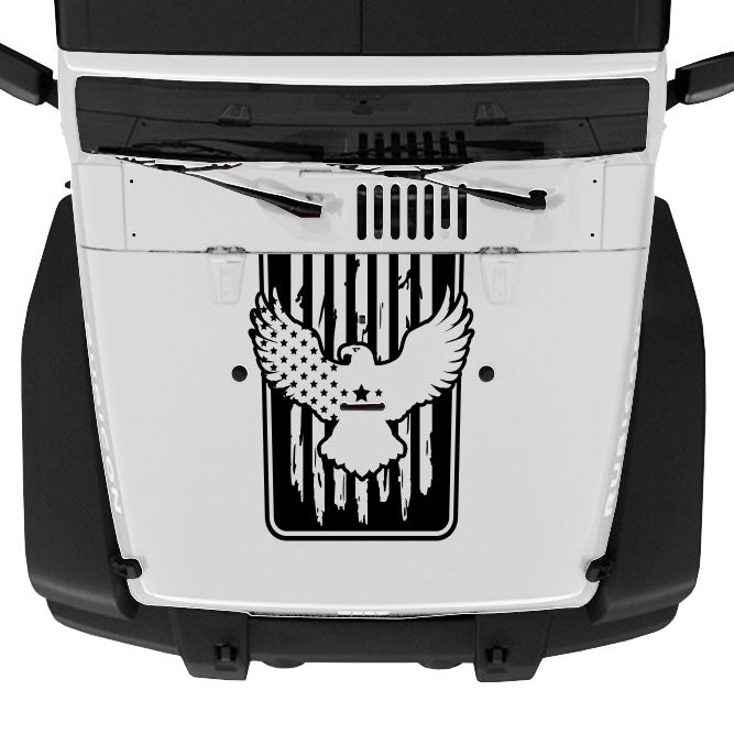 Eagle Flag Hood Blackout Graphic