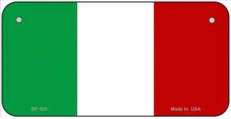Italian Flag Bicycle License Plate