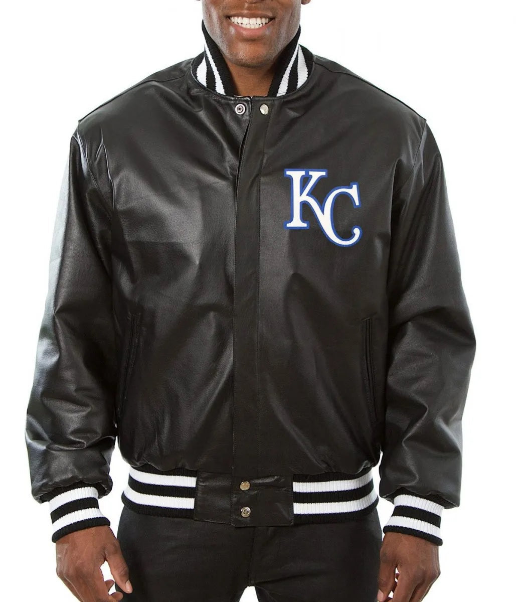 Kansas City Royals Letterman Leather Jacket