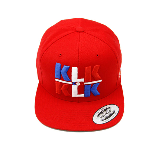 Red cap with 'KLK' logo on a white background