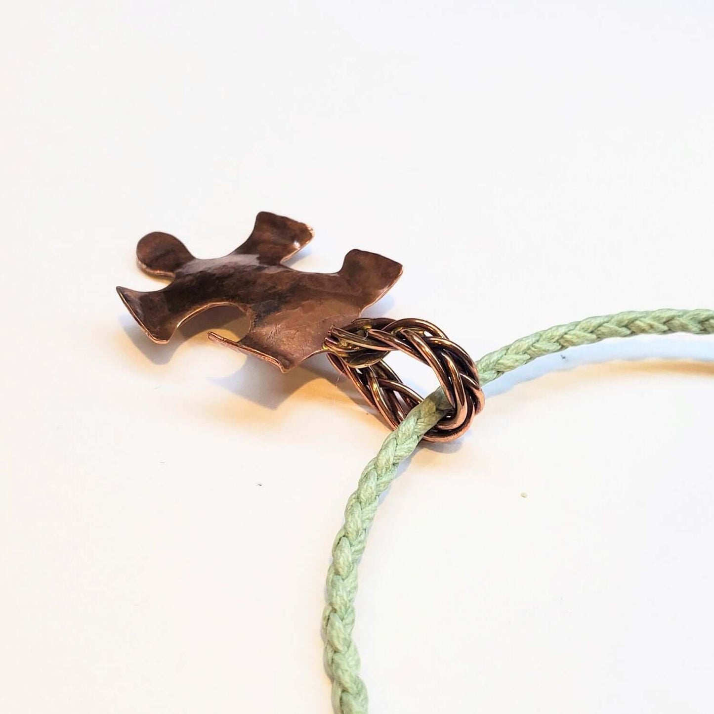 Large Braided Bail Puzzle Piece Autism Awareness Pendant with Various Order Options