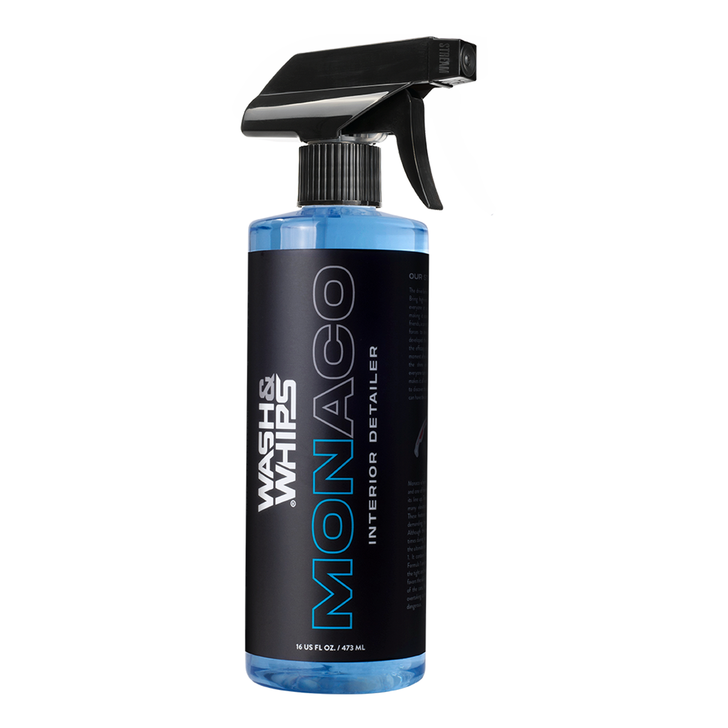 Spray bottle labeled 'MONACO' on a white background