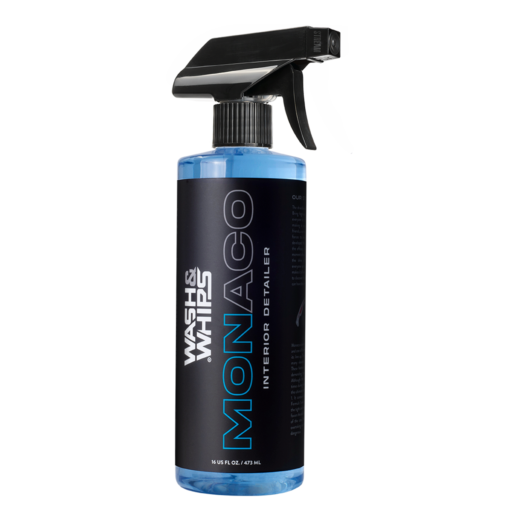 Spray bottle labeled 'MONACO' on a white background