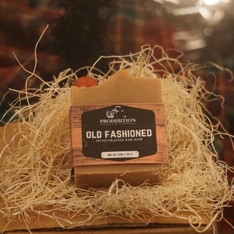 Old Fashioned Handcrafted Soap on straw Pile
