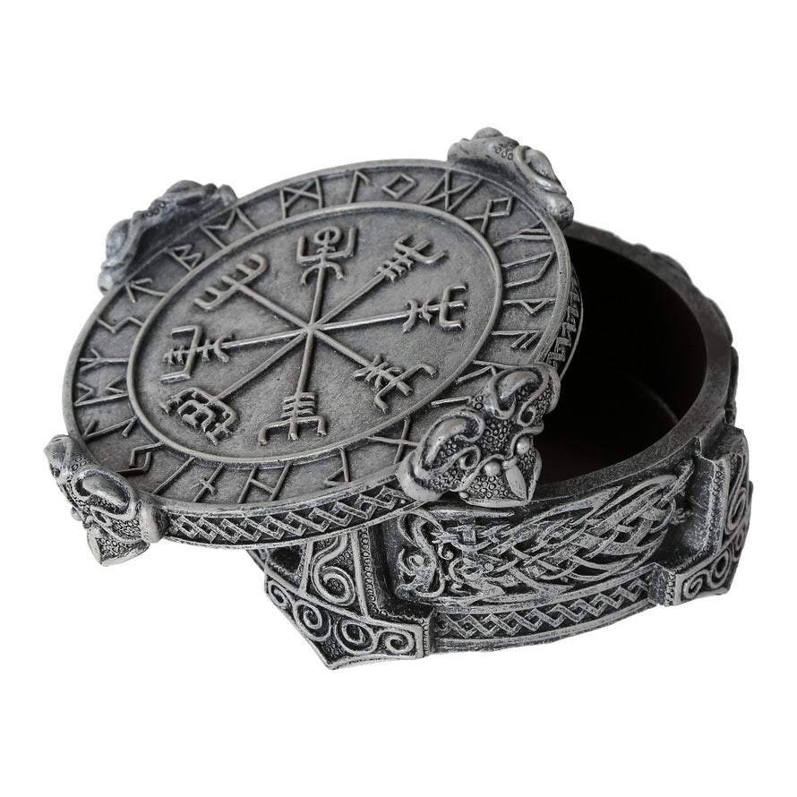 Decorative box with Runes design on a white background