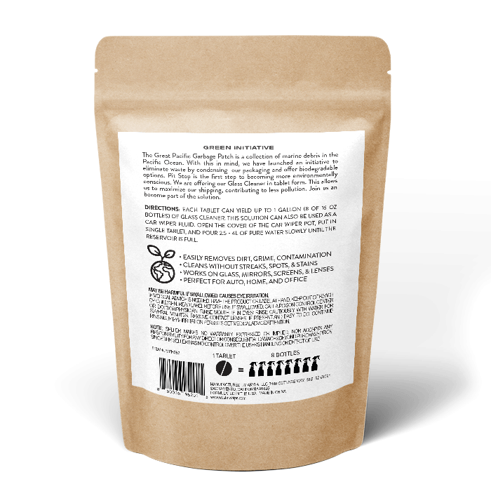 Kraft paper packaging with a white label on a white background