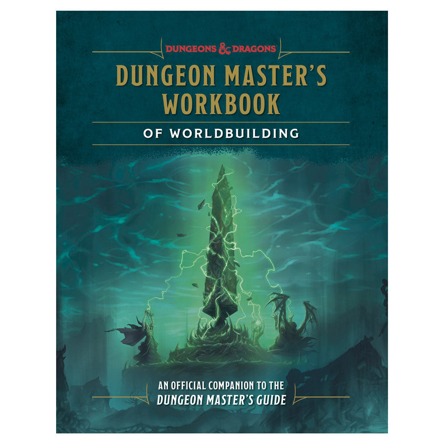 Dungeons & Dragons Dungeon Master's Workbook of Worldbuilding on a white background