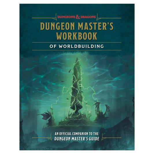 Dungeons & Dragons Dungeon Master's Workbook of Worldbuilding on a white background