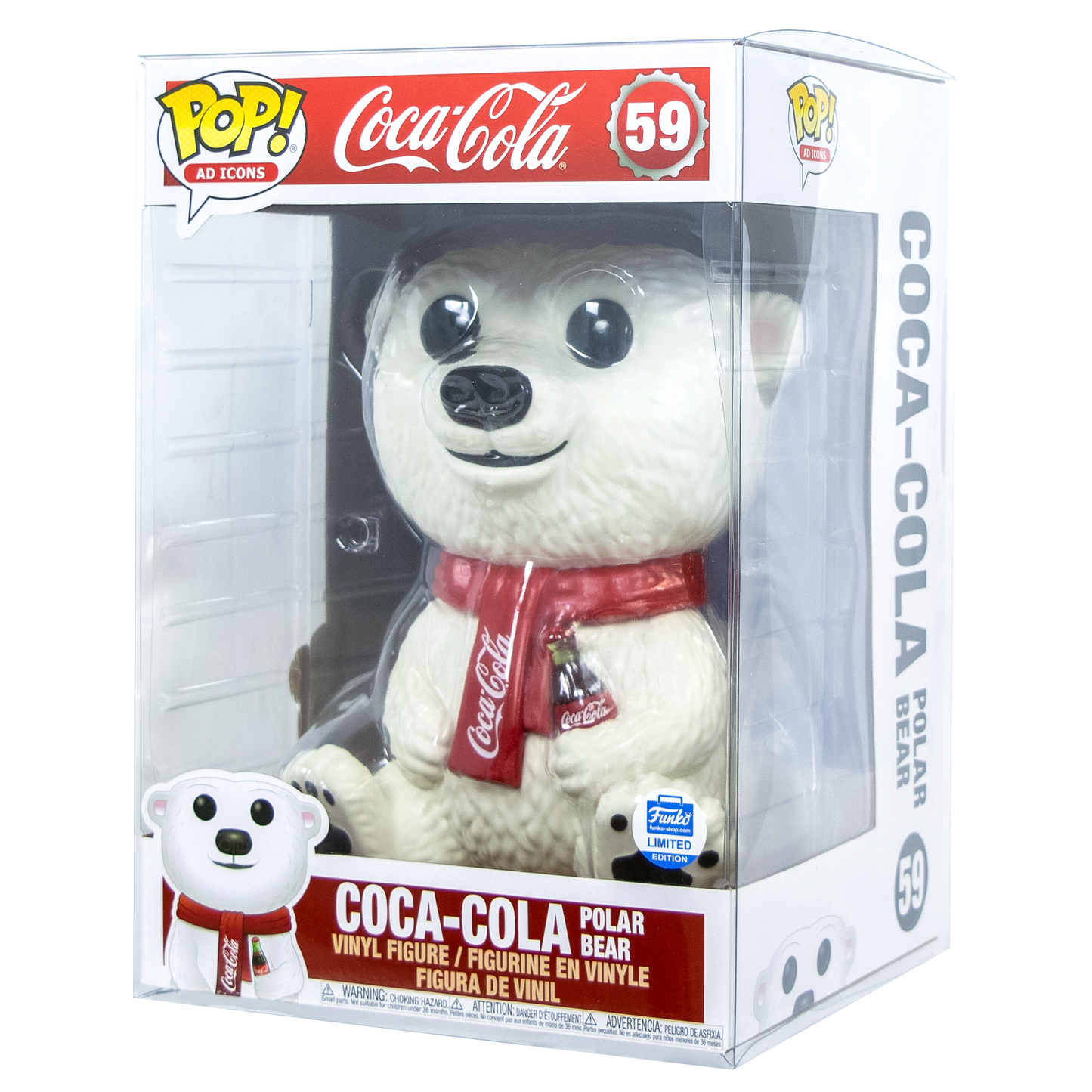 Coca-Cola Polar Bear vinyl figure in packaging with Coca-Cola branding