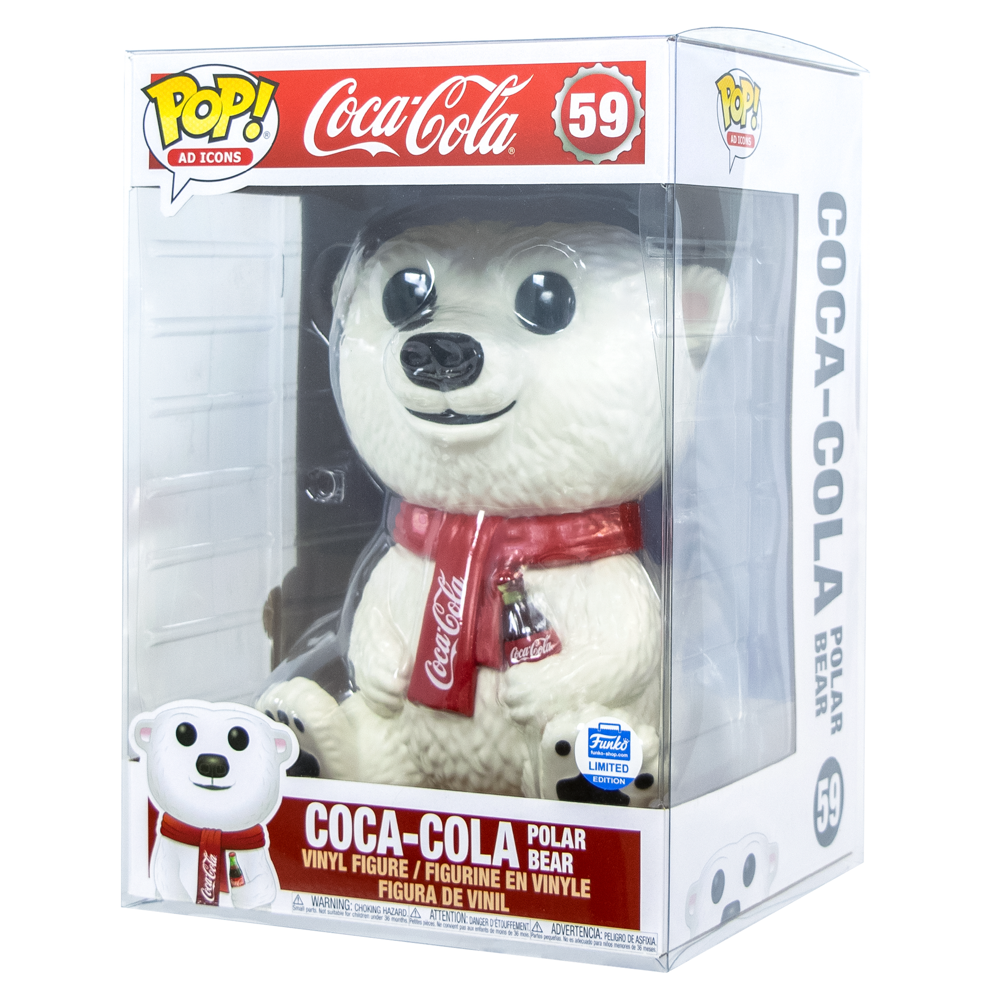 Coca-Cola Polar Bear vinyl figure in packaging with Coca-Cola branding