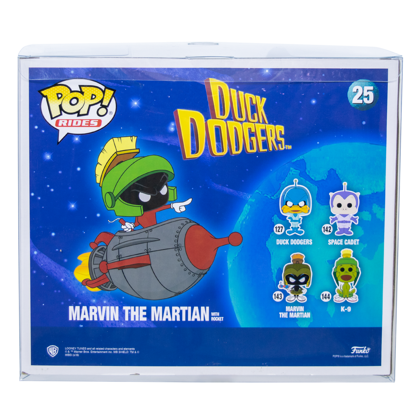Framed Pop! Rides collectible featuring Marvin the Martian from Duck Dodgers