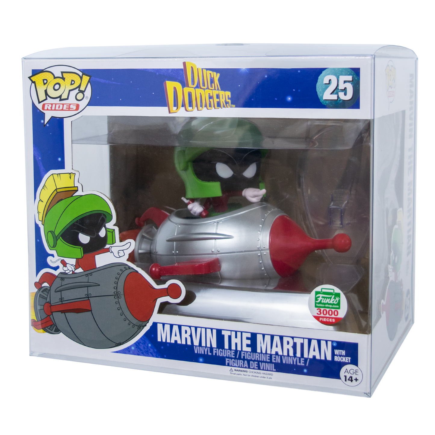 Marvin the Martian Funko Pop! vinyl figure in packaging with Duck Dodgers branding.