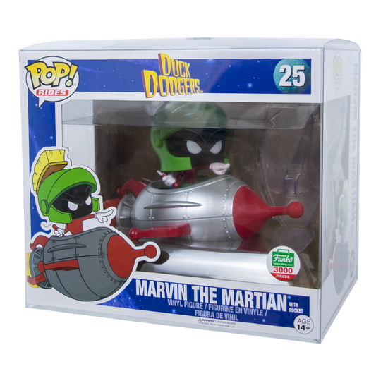 Marvin the Martian Funko Pop! vinyl figure in packaging with Duck Dodgers branding.