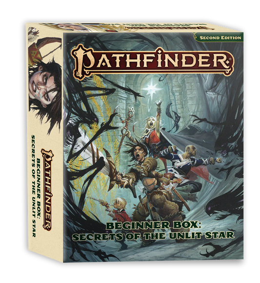 Pathfinder game box with characters in a fantasy setting
