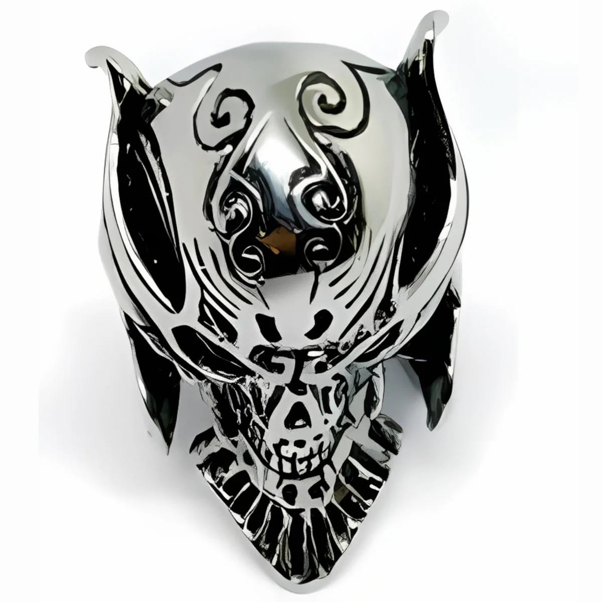 Stainless Steel Lion Mask Biker Ring
