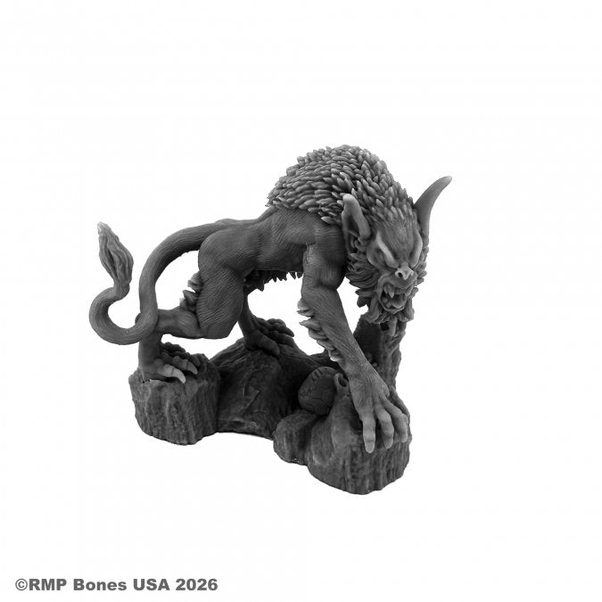 Gray fantasy creature figurine on a white background with 'RMP Bones USA 2026' text.