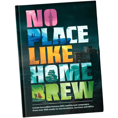 Book titled 'No Place Like Homebrew' with colorful text on a dark background
