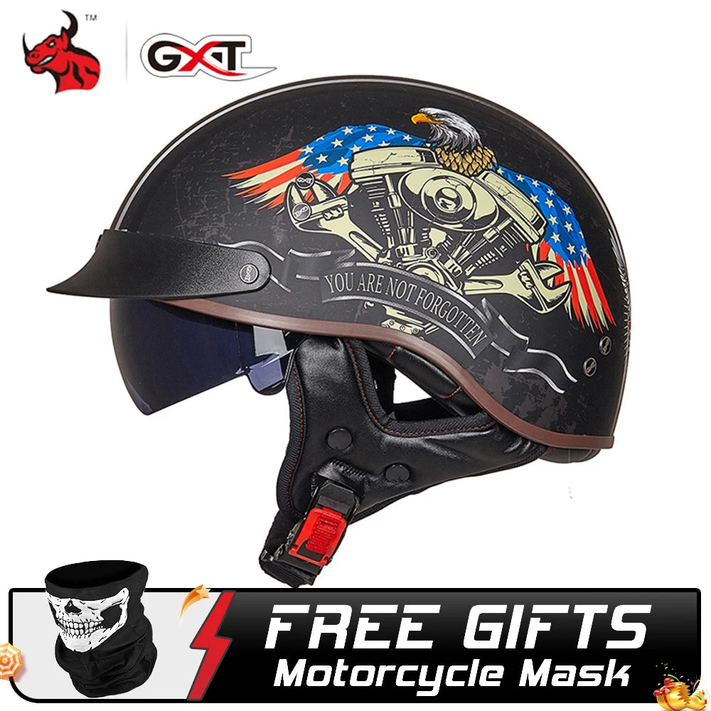 GXT DOT Certified Motorcycle Helmet Motorbike Crash Moto Helmet Casco Moto